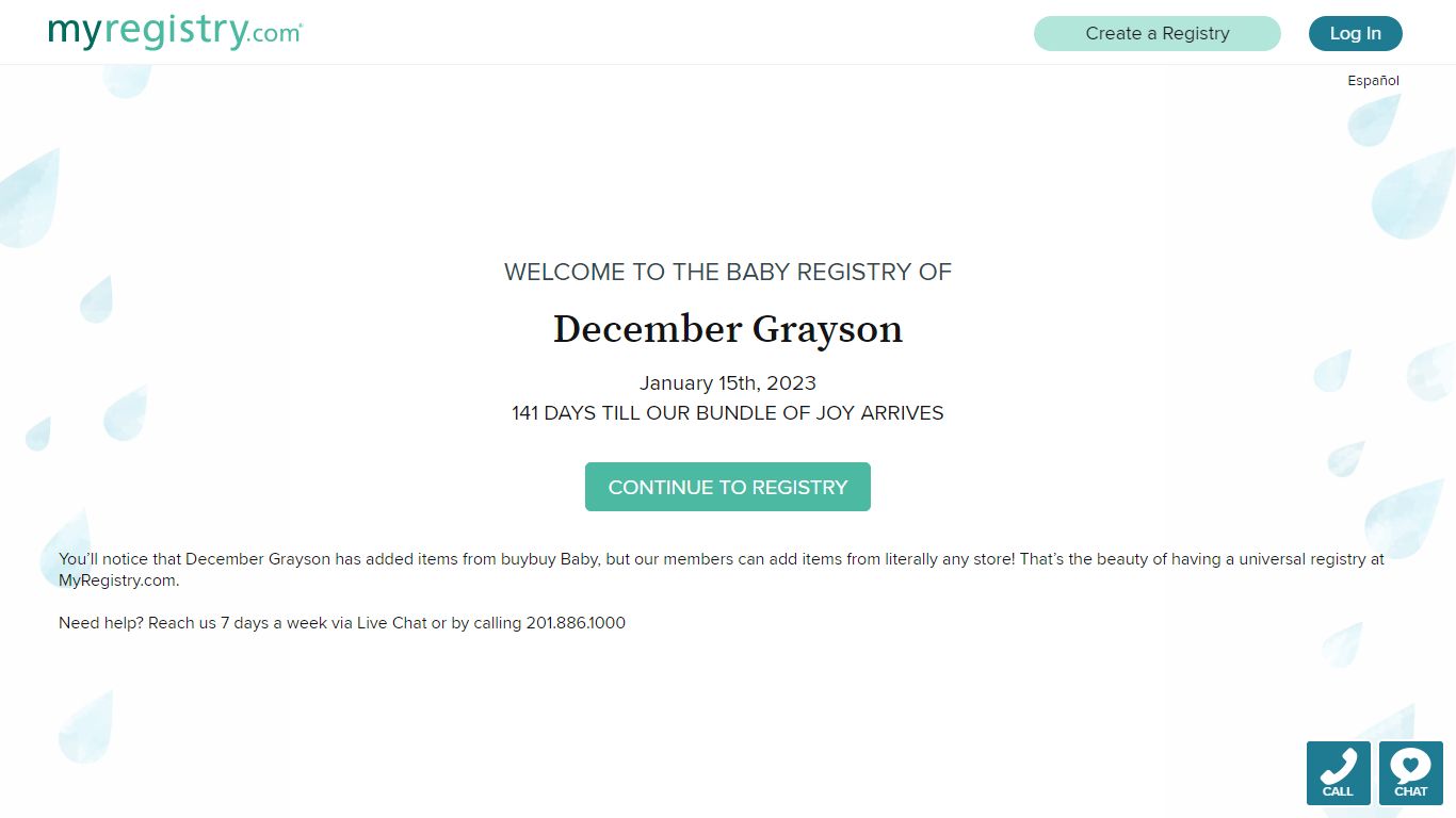 Celebrate for December Grayson - buybuy Baby Baby Registry